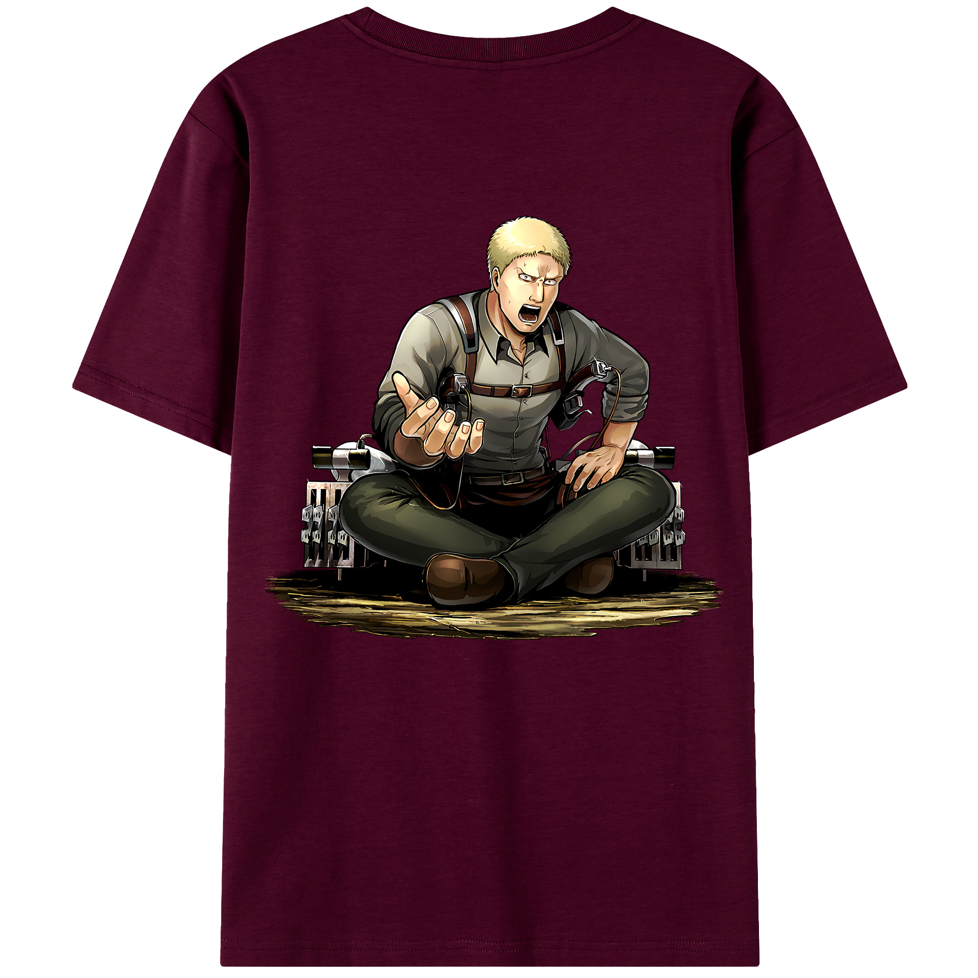 （画像用） 進撃の巨人 ライナー・ブラウン Attack on Titan Reiner Braun レディース半袖Tシャツ(バックプリント)